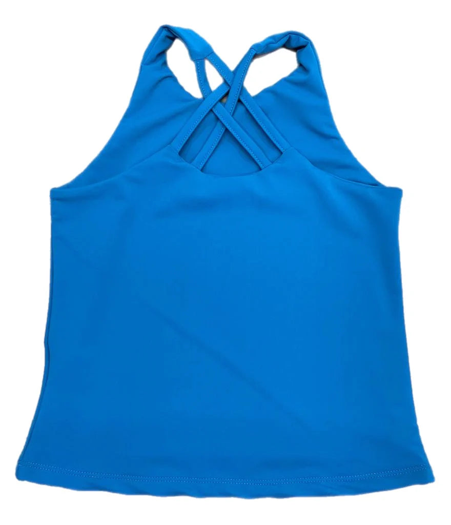 James & Lottie: Cross Back Cotton Candy Top - Athleisure