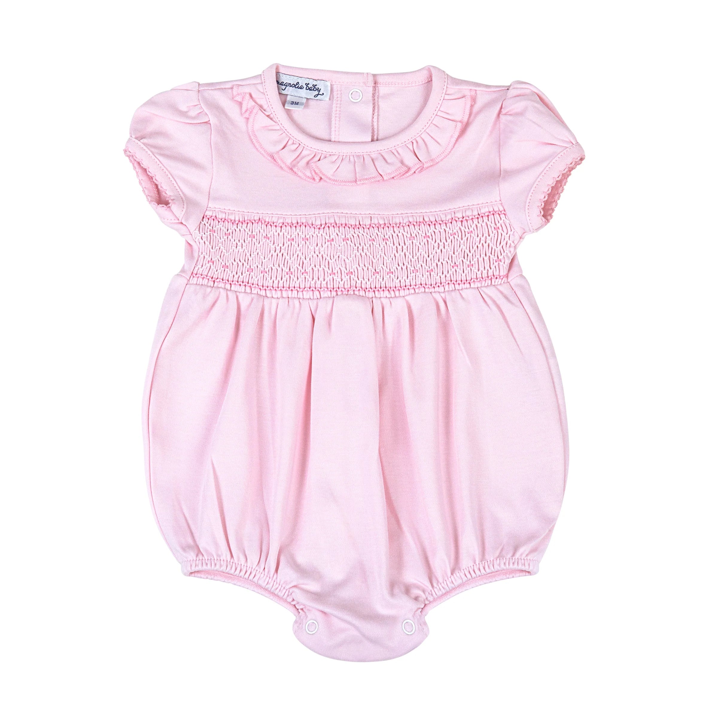 MAGNOLIA BABY - Hazel Smocked Receiving Blanket - Pink main image 1