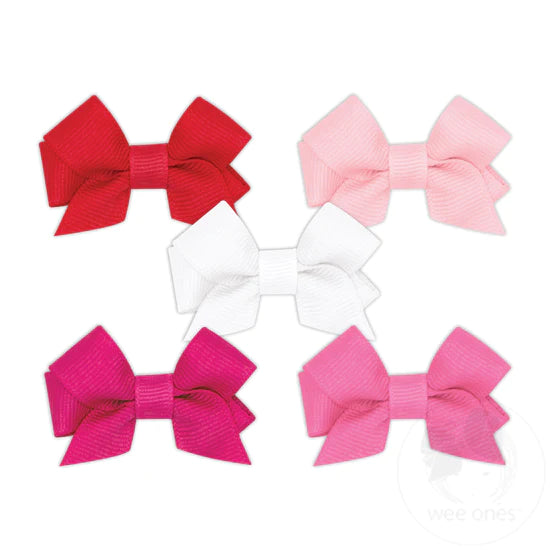 wee ones: Five Tiny Front-tail Grosgrain Bows