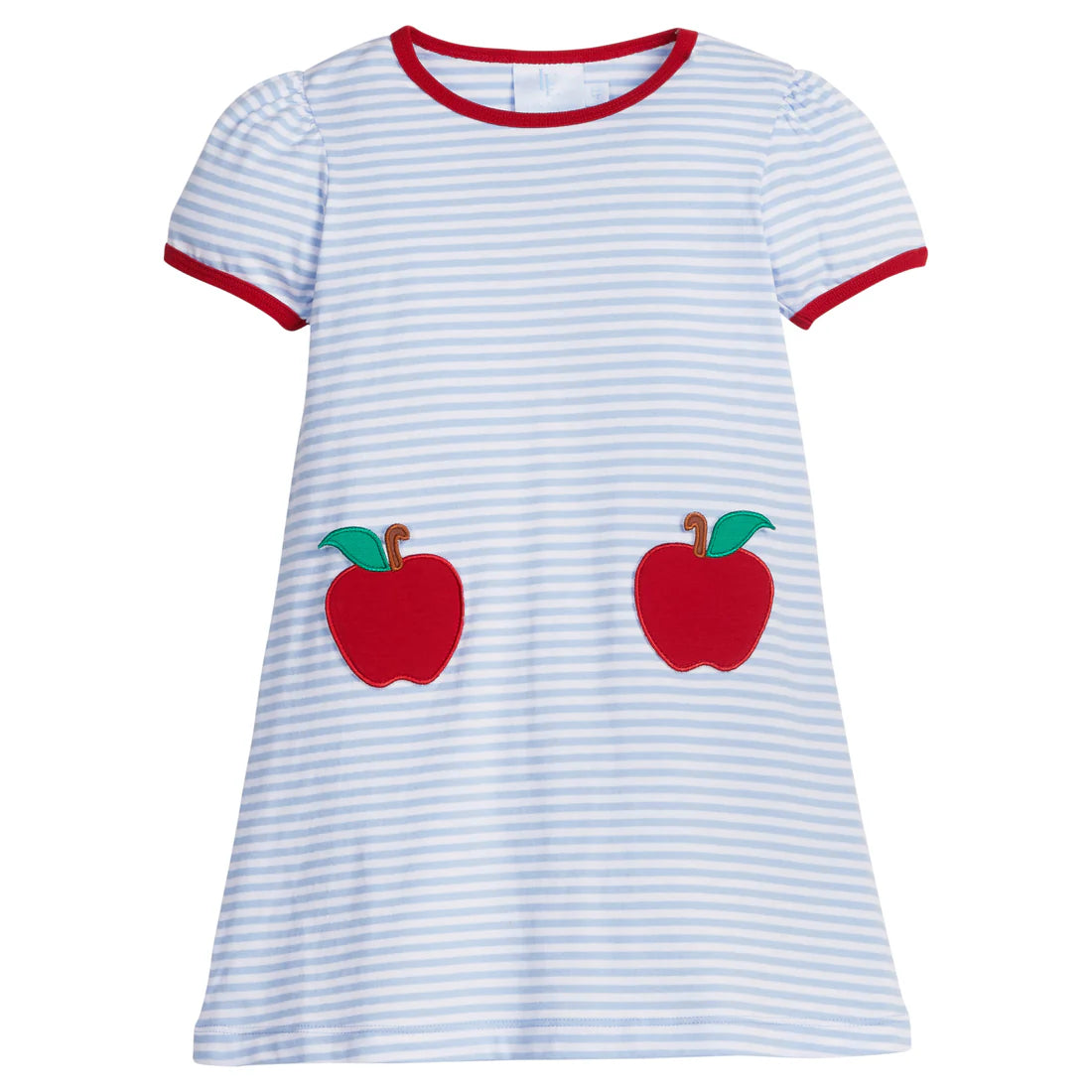 Little English: Applique Pocket Dress - Apple