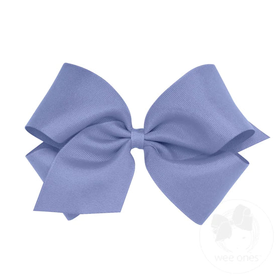 Wee Ones: Classic Grosgrain Girls Hair Bow - Plain Wrap