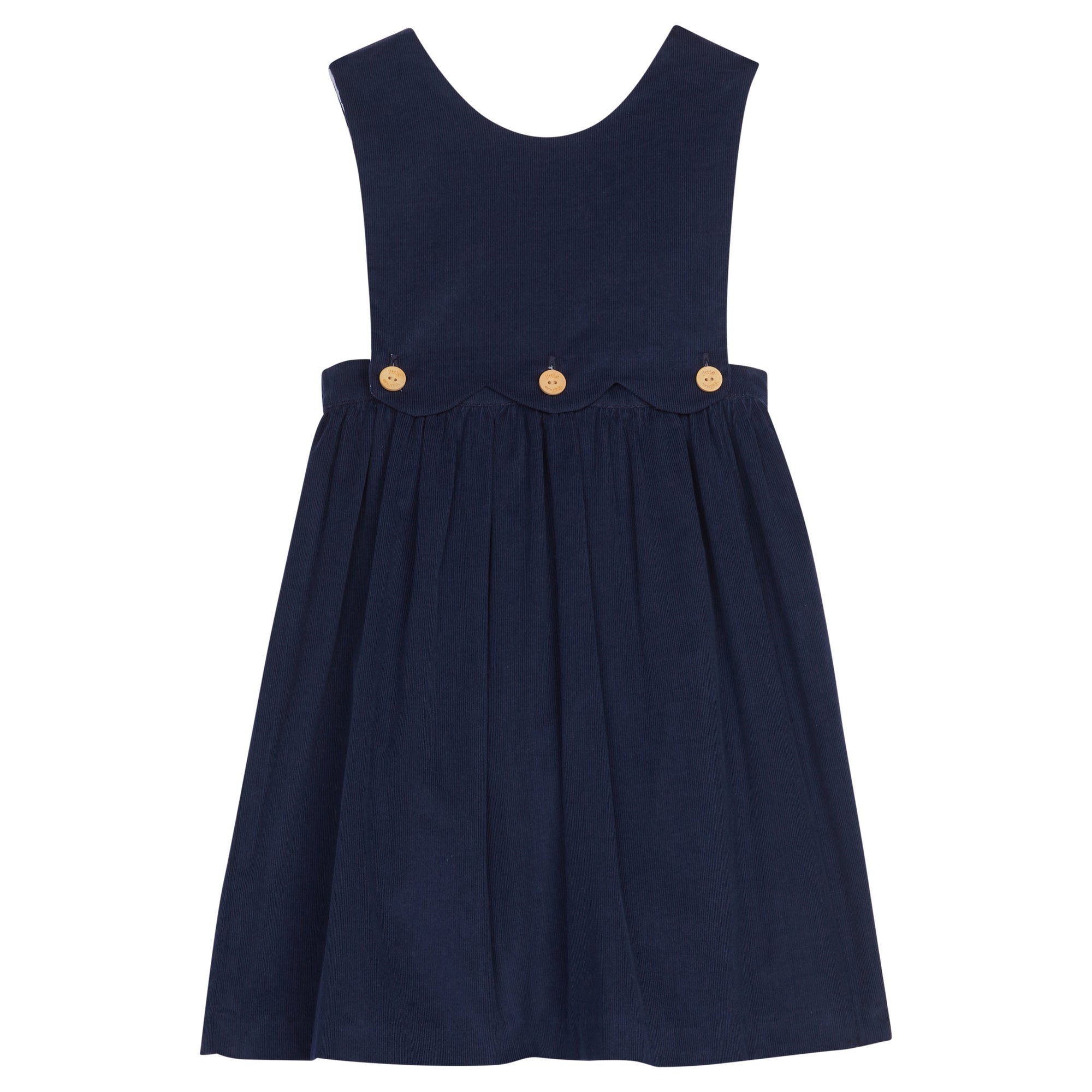 Little English: Button Panel Jumper - Navy Corduroy