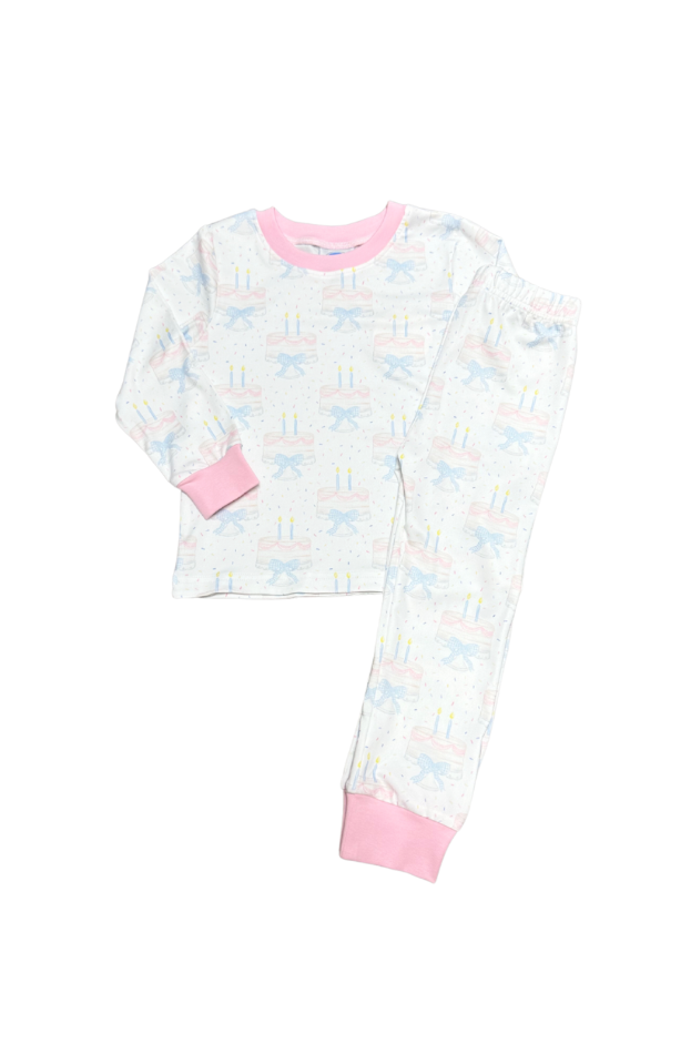 Krewe Kids: Pink Birthday Girl Two Piece Pajama Set