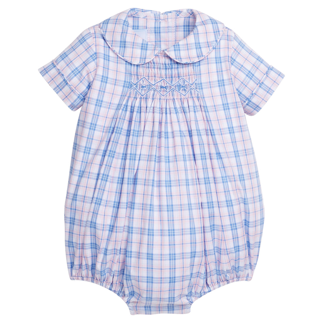 Little English: Chest Smocked Bubble - Albany Plaid