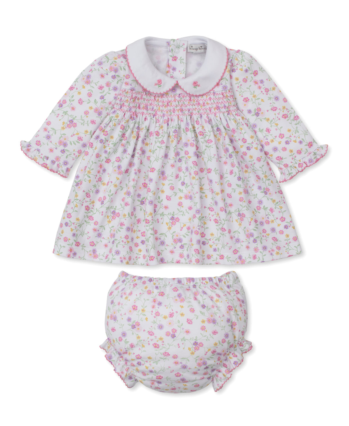Kissy Kissy: Autumn Blossoms Smocked Dress Set
