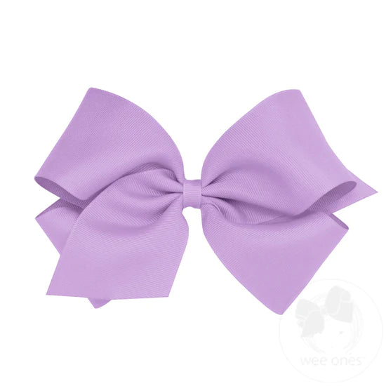 Wee Ones: Classic Grosgrain Girls Hair Bow - Plain Wrap