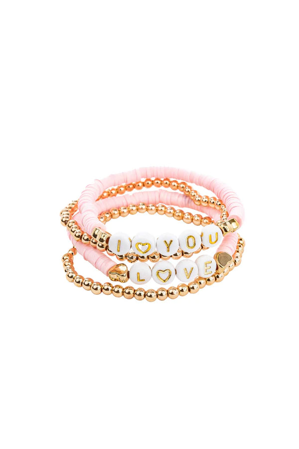 Great Pretenders: Pink Love Bracelets