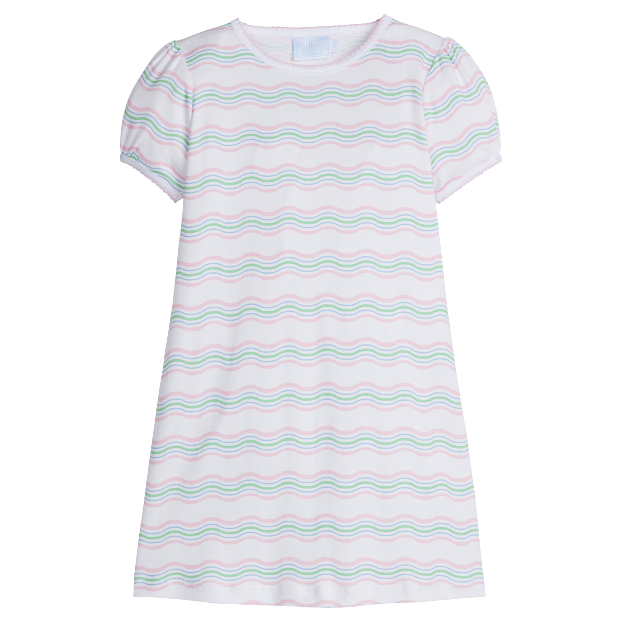 Little English: Printed T-Shirt Dress - Squiggle Stripe