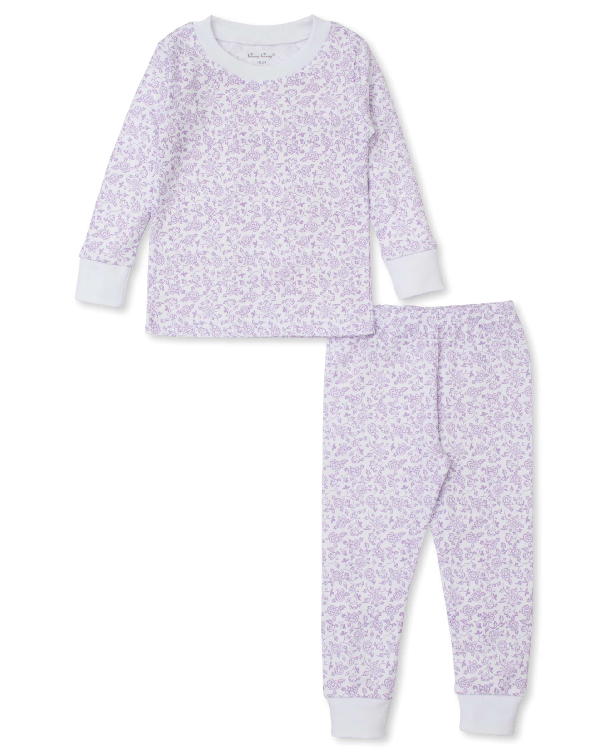 Kissy Kissy: Blooming Vines Pajama Set Snug - Lilac