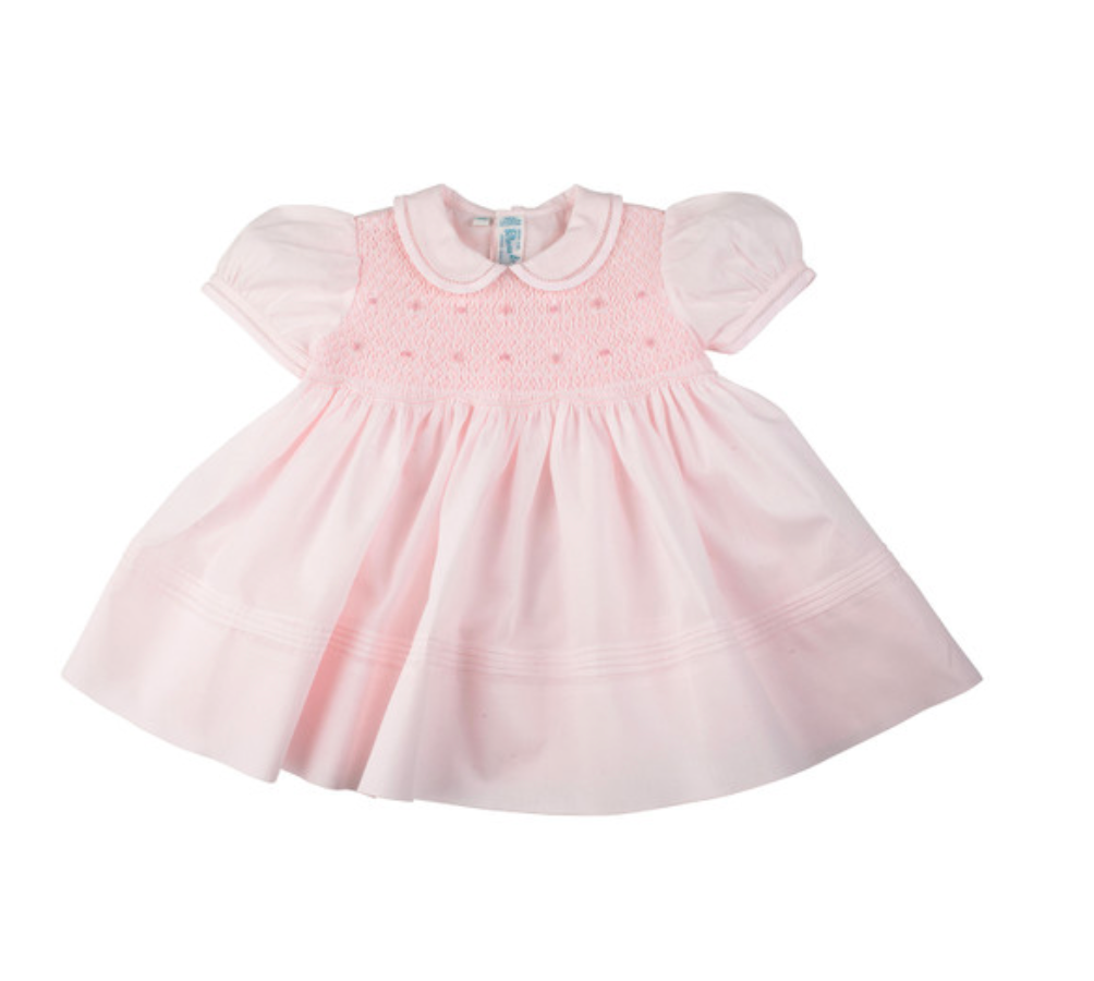 Feltman Brothers: Smocked Dress And Panty - Pink