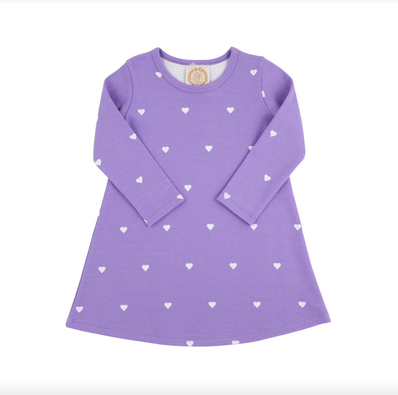 TBBC: Long Sleeve Polly Play Dress - Heart Eyes (Palisades Purple)   Lollipops Children's Boutique