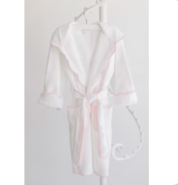 Terry Tots: Bathrobe – Pink Scallops