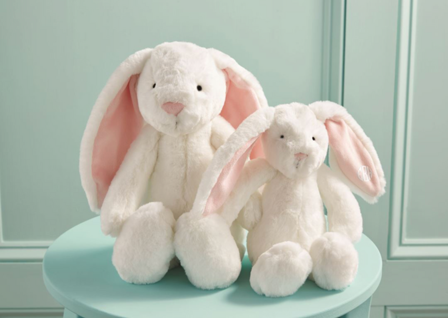 Mud Pie: Large Plush Bunny Pink or Blue