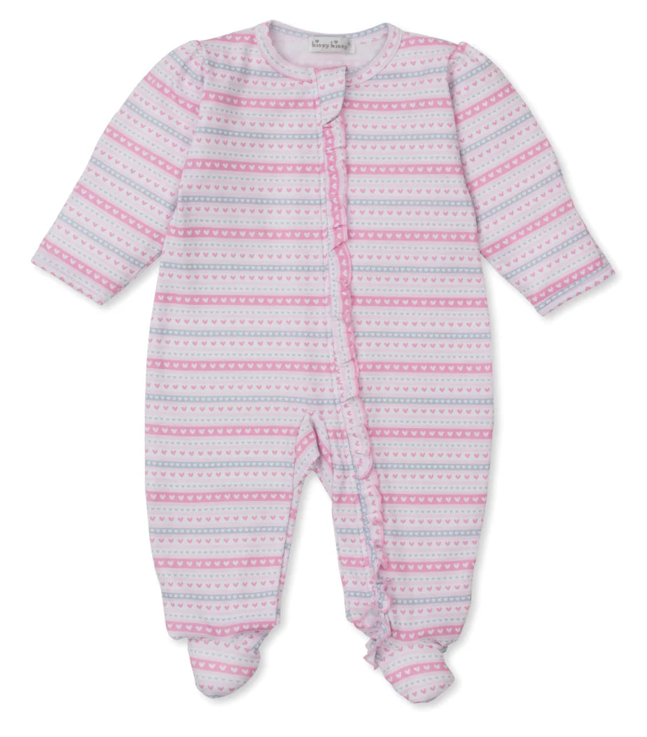 Kissy Kissy: Baby Elephant Hearts Footie
