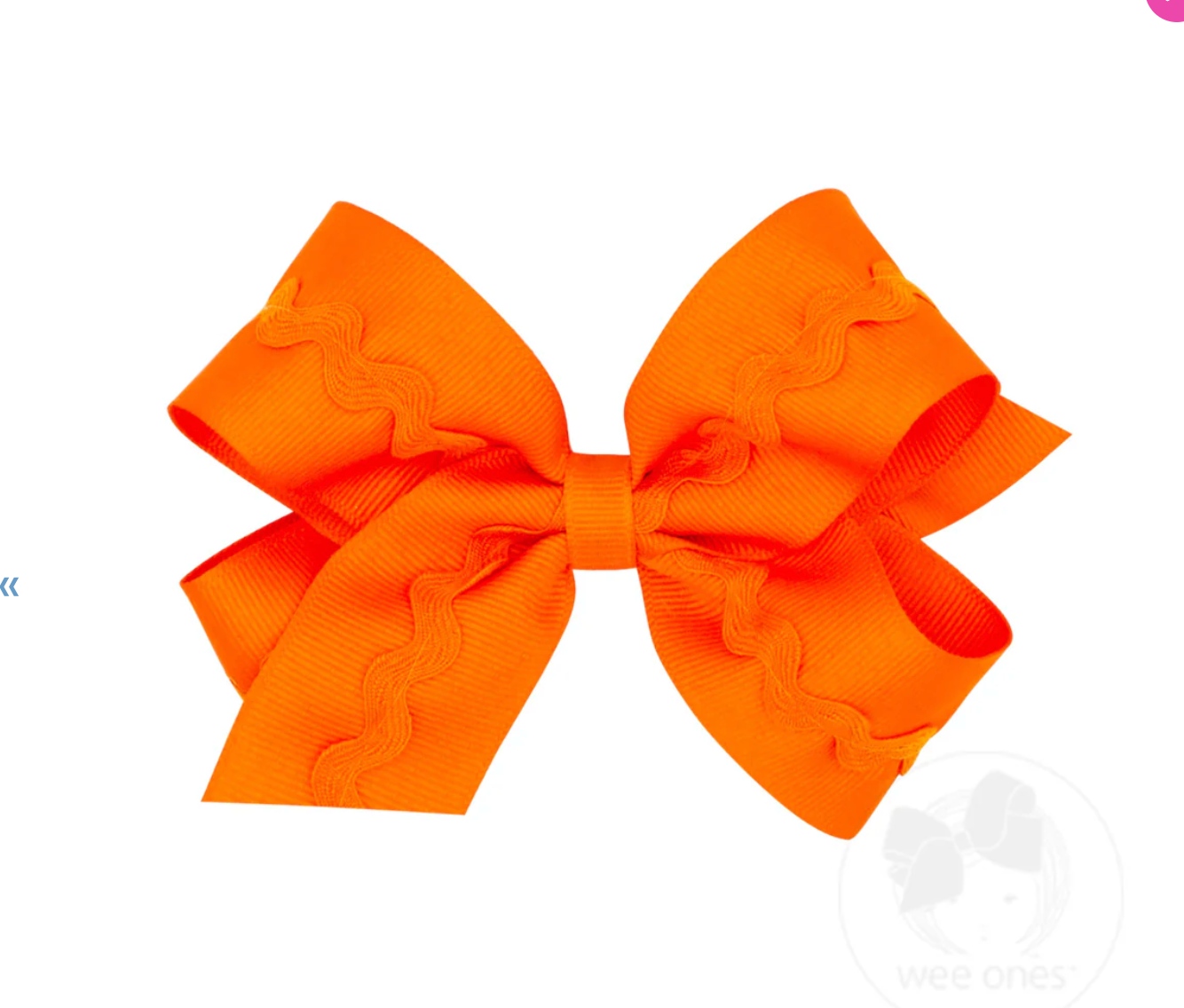 Wee Ones: Grosgrain Hair Bow with Ric-Rac Trim