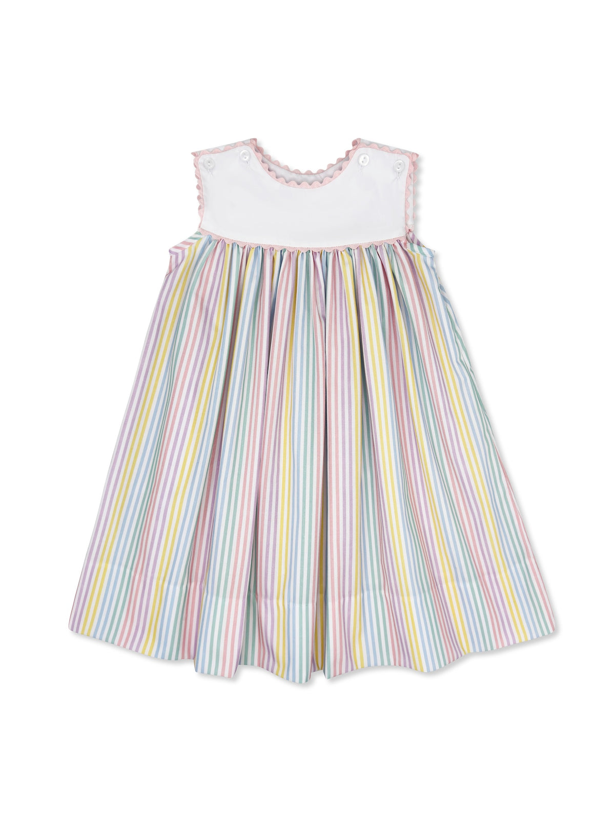 Lullaby Set: Charming Dress - Petunia Pinstripe
