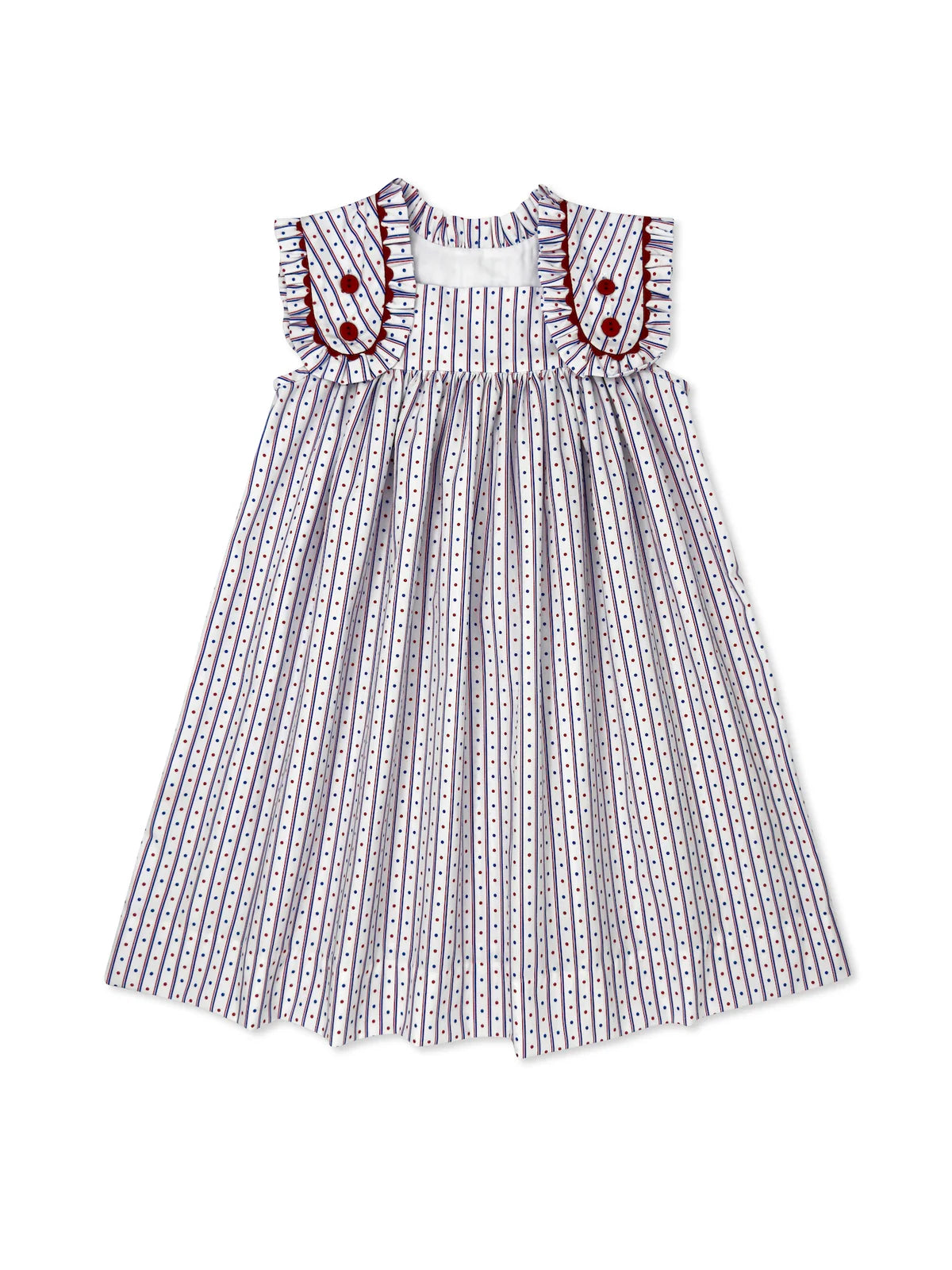 Lullaby Set: Frances Flap Dress - All American, Raleigh Red