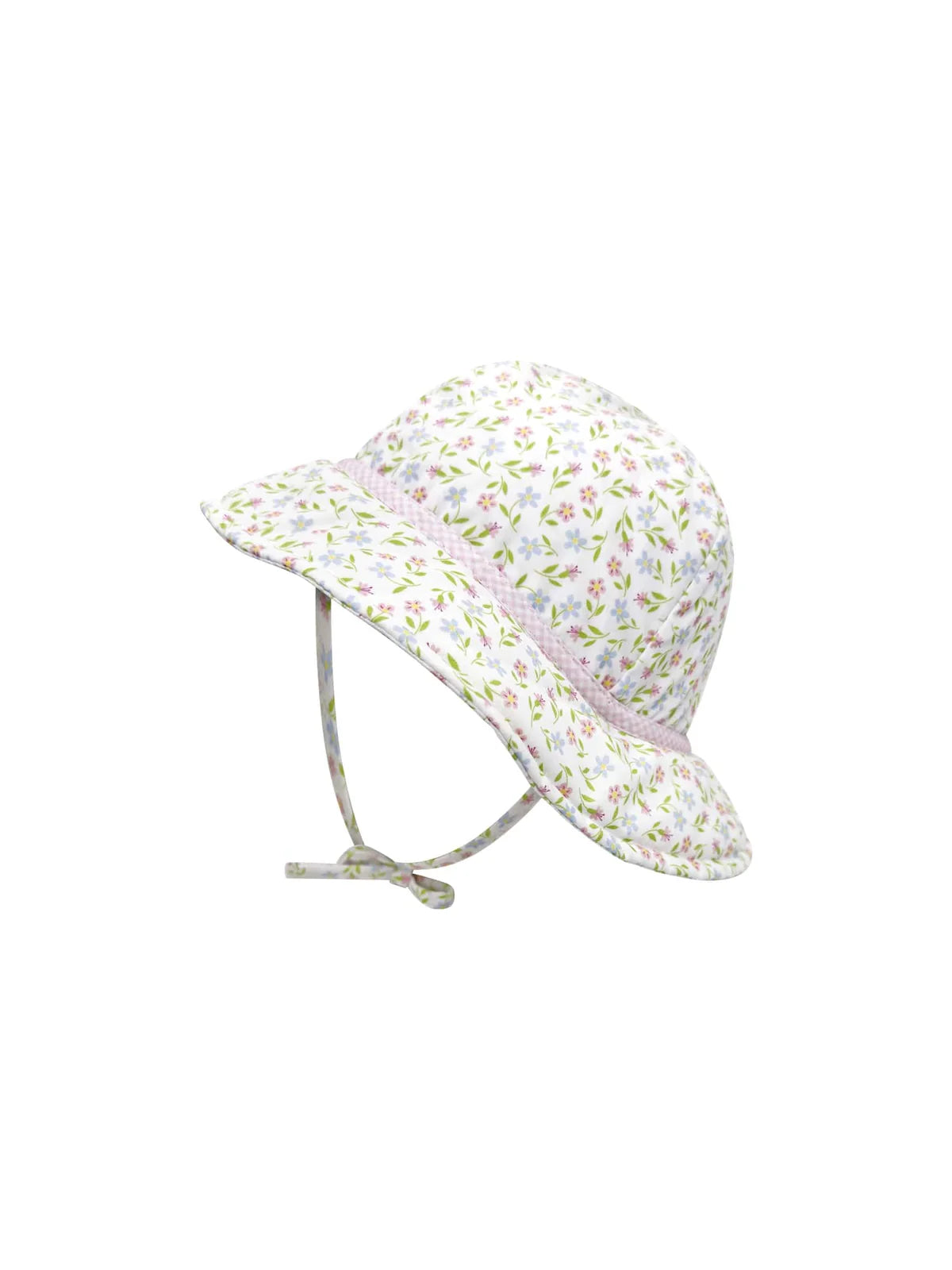 Lullaby Set: Beach Bucket Hat - Baby Pink Minigingham
