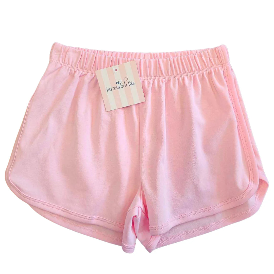 James & Lottie: Sloane Knit Shorts - Light Pink
