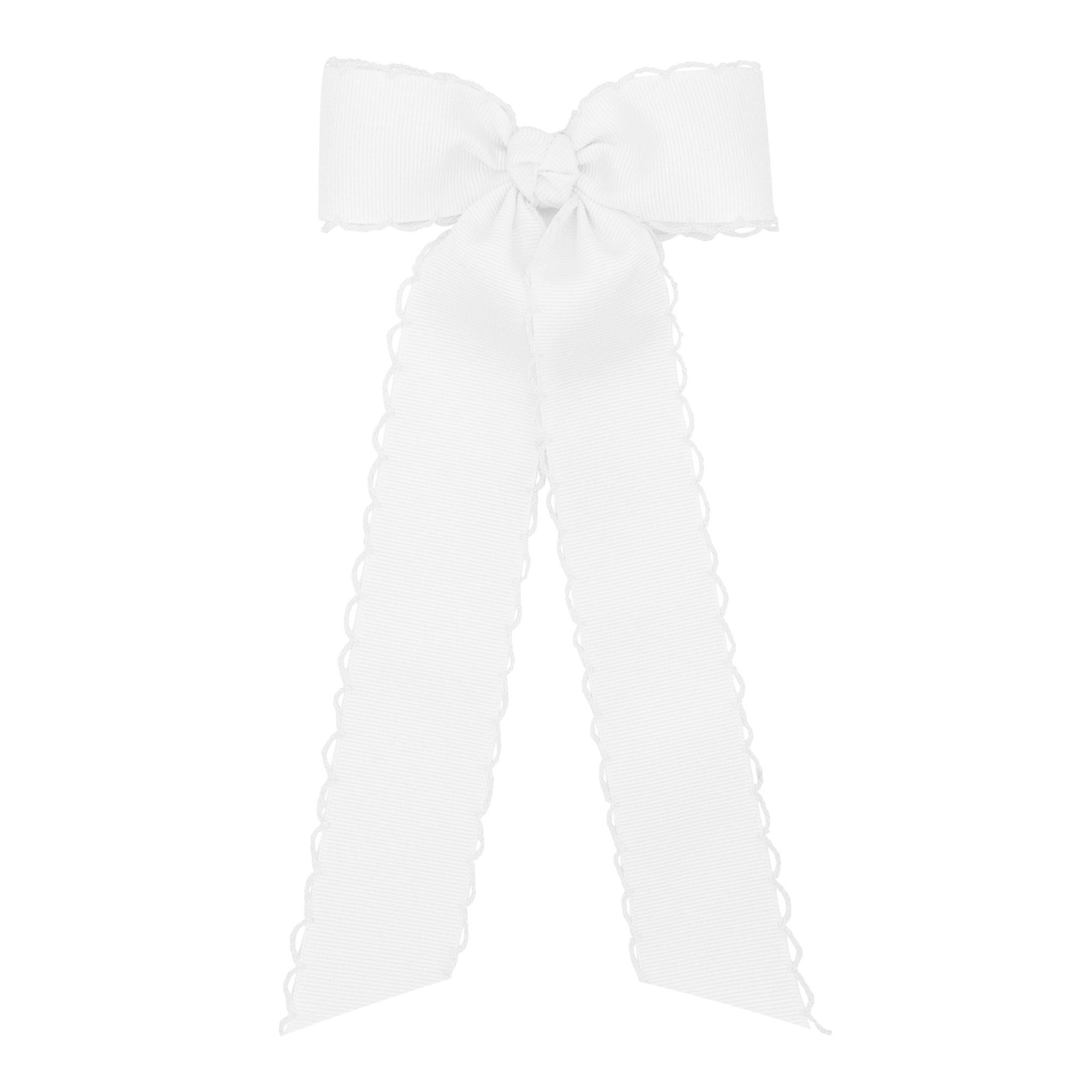 Wee Ones: Medium Grosgrain Bowtie with Matching Moonstitch Edge