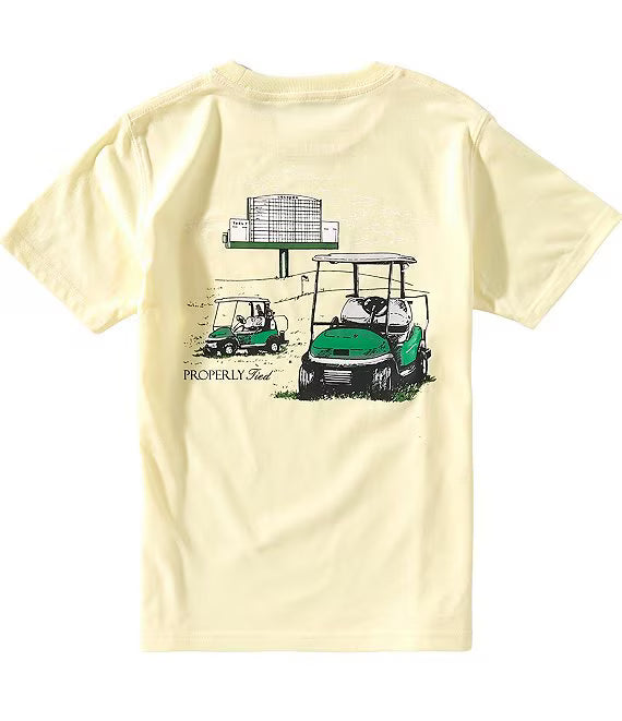 Properly Tied: Boys Leaderboard Short Sleeve - Light Yellow