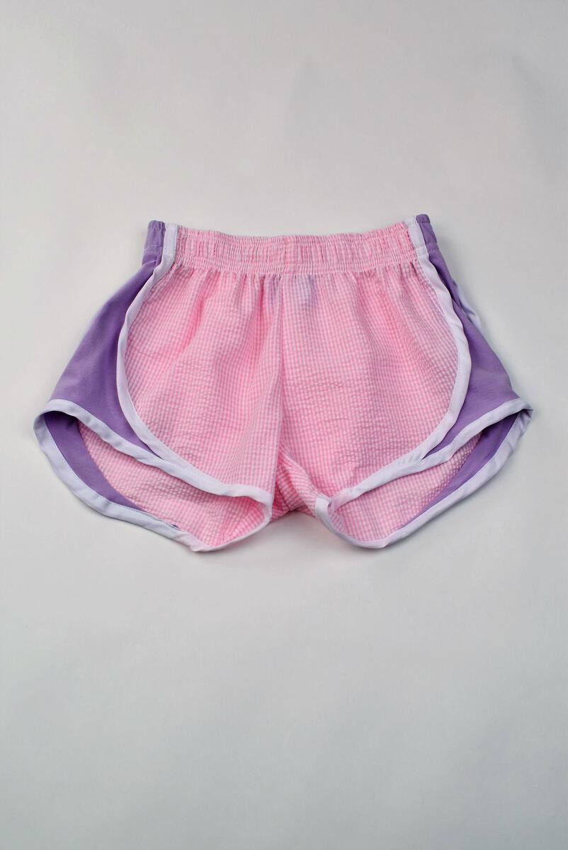 Funtasia Too: Athletic Shorts - Pink with Lavender