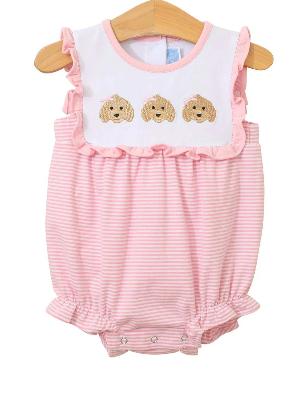 Trotter Street: Puppy Trio Embroidery Ruffle Bubble