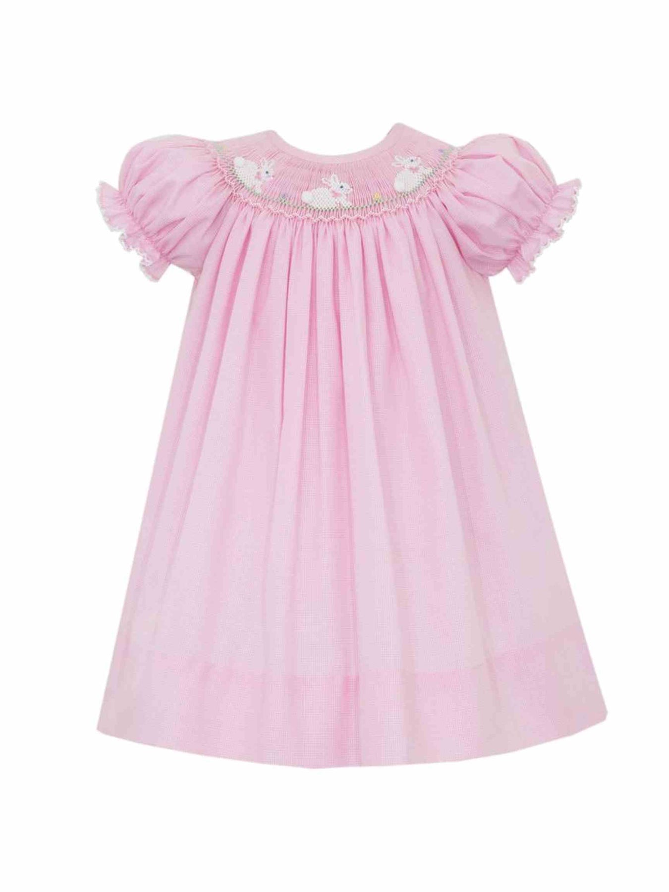 Petit Bebe: Smocked Bunnies Bishop Dress