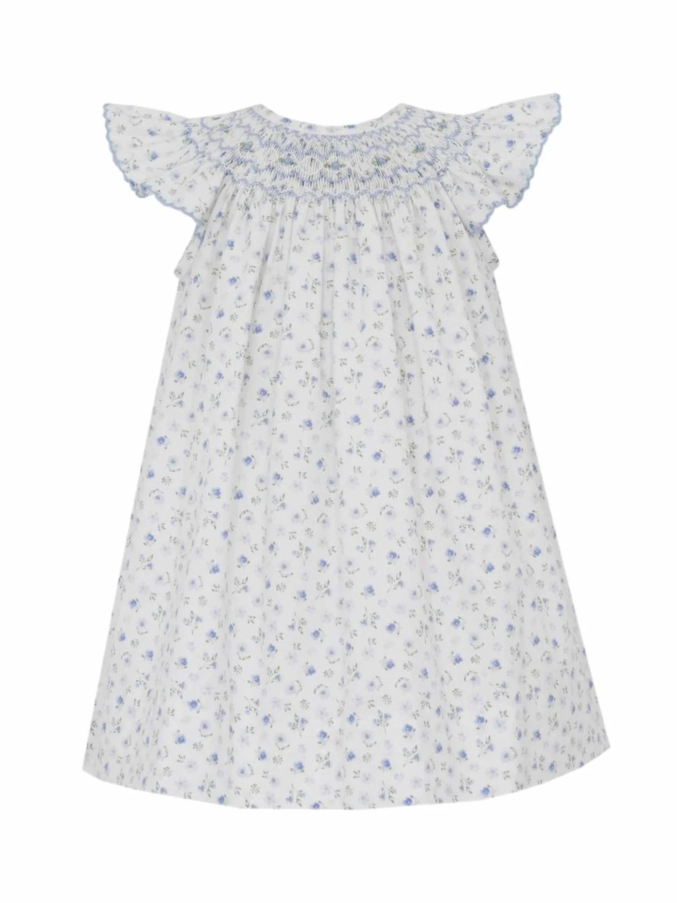 Petit Bebe: Lily French Blue Floral Bishop Dress