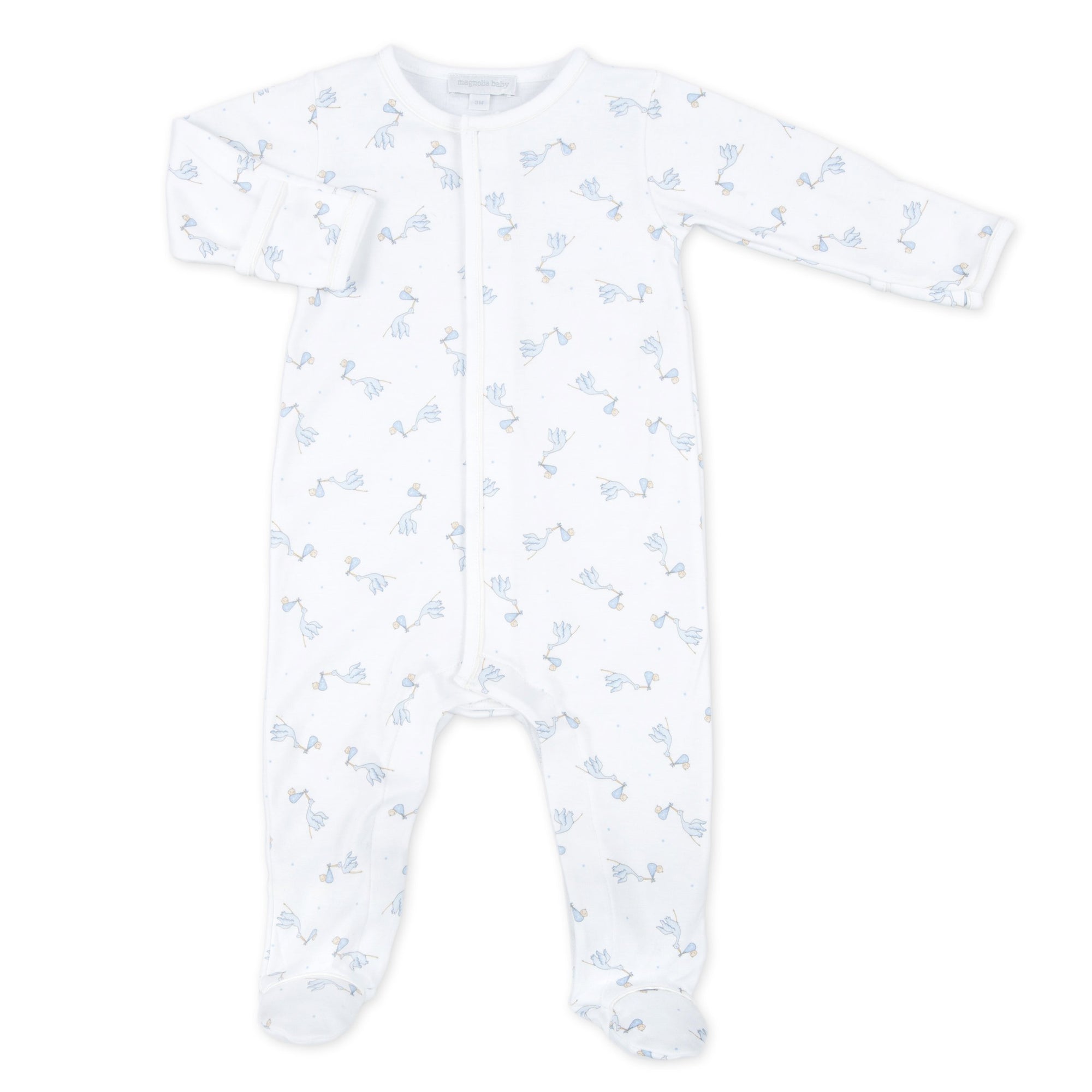 Magnolia Baby: Essentials Blue Worth the Wait Printed Footie