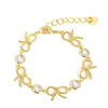 Lily Nily: Bow Twist and CZ Link Bracelet