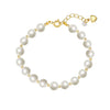 Lily Nily: Imitation Pearl and Gold Ball Bracelet