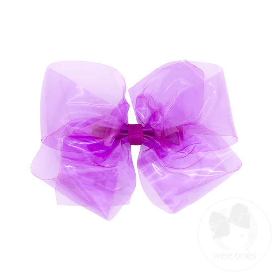 Wee Ones: WeeSplash Colored Swim Bow with Plain Wrap - Royal Orchid