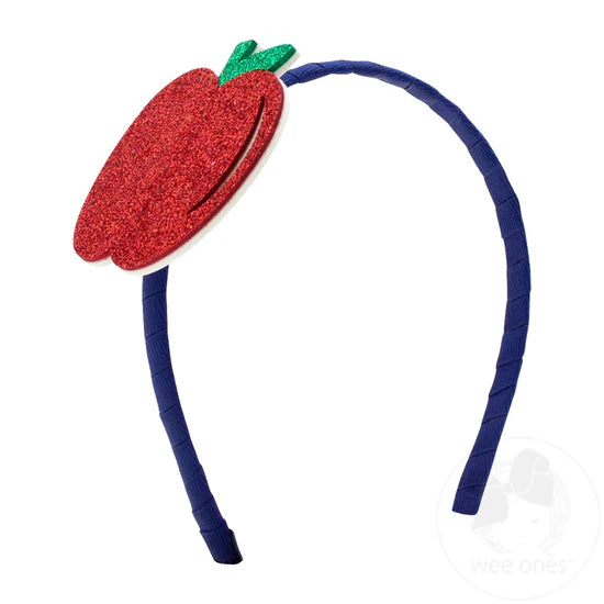 Wee Ones: Extra Large Glitter Foam Apple School Headband