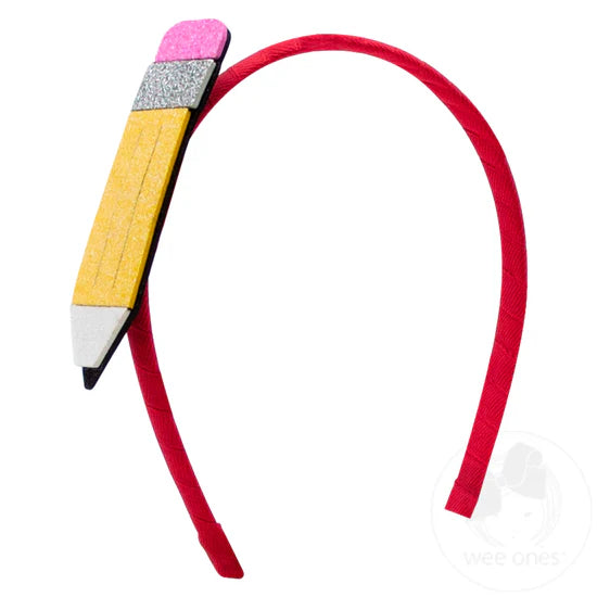 Wee Ones: Extra Large Glitter Foam Pencil School Headband