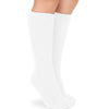 Jefferies Socks Smooth Toe Cotton Knee High Socks - White