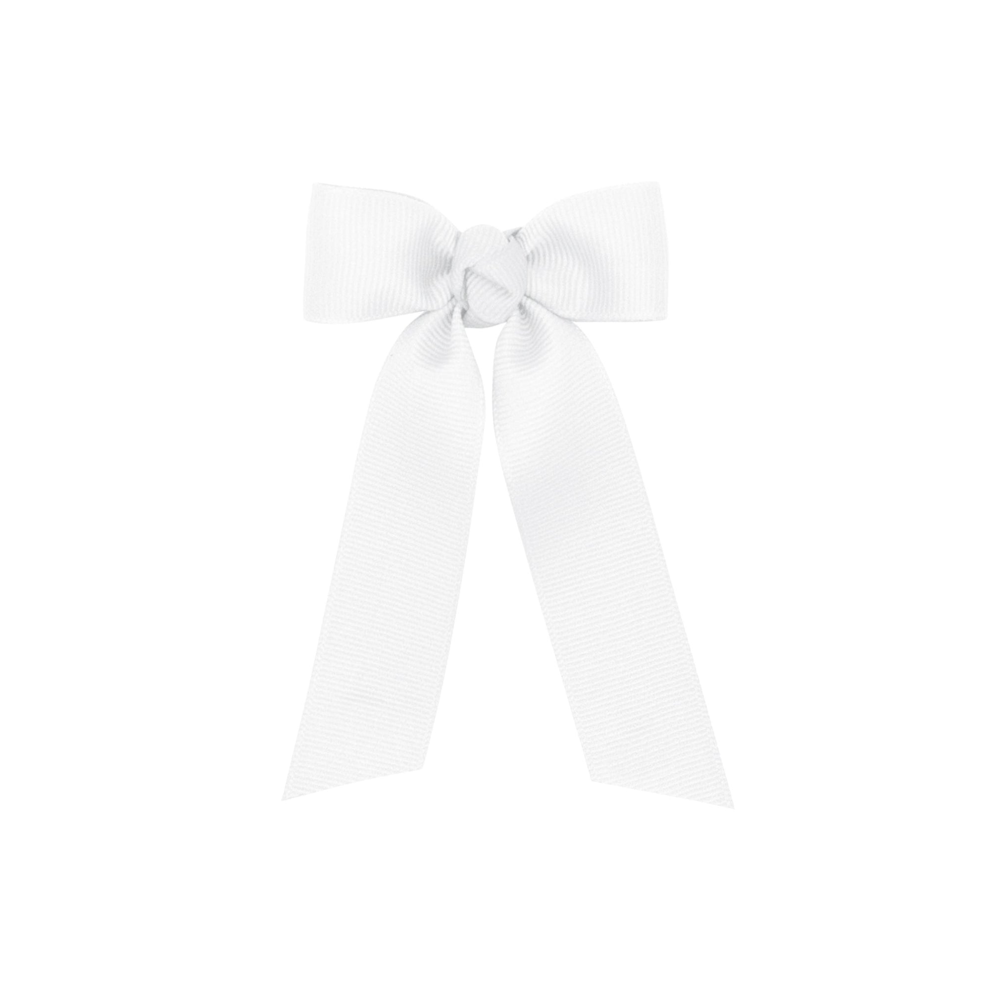 wee ones: Tiny Grosgrain Streamer Bow - Hot Pink