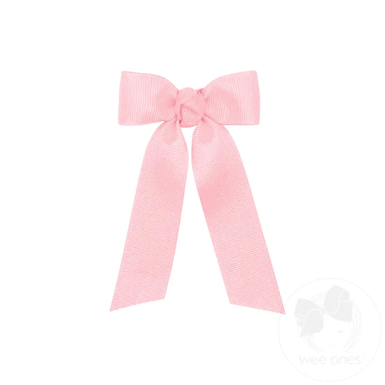 Wee Ones: Grosgrain Hair Bowtie with Knot Wrap and Streamer Tails