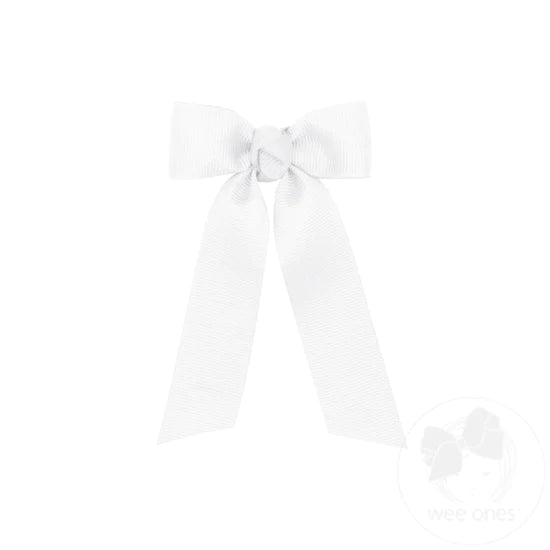 Wee Ones: Grosgrain Hair Bowtie with Knot Wrap and Streamer Tails