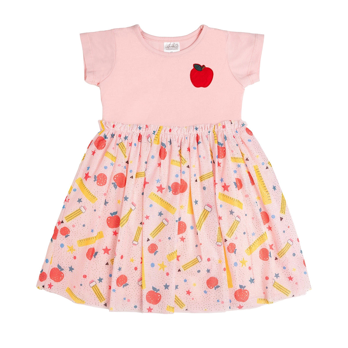 Sweet Wink: School Days Short Sleeve Tutu Dress - Kids Back To School