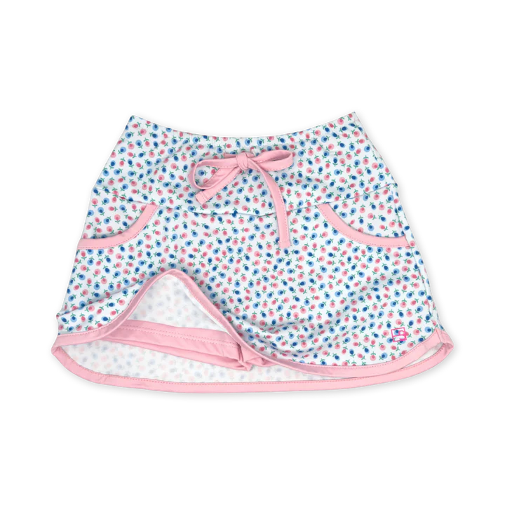 Set Athletics: Tiffany Tennis Skort - Kindness Blooms Floral, Cotton Candy Pink