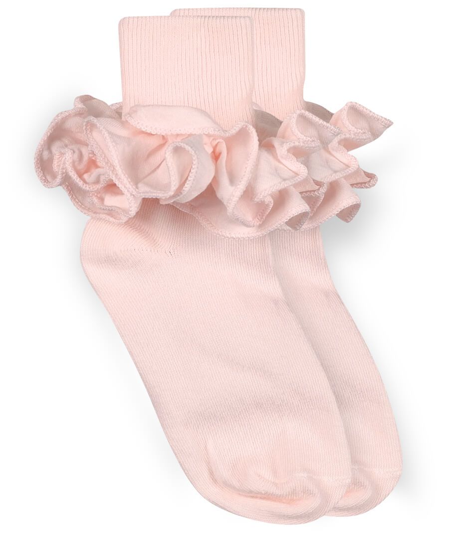Jefferies Socks Misty Ruffle Lace Turn Cuff Socks