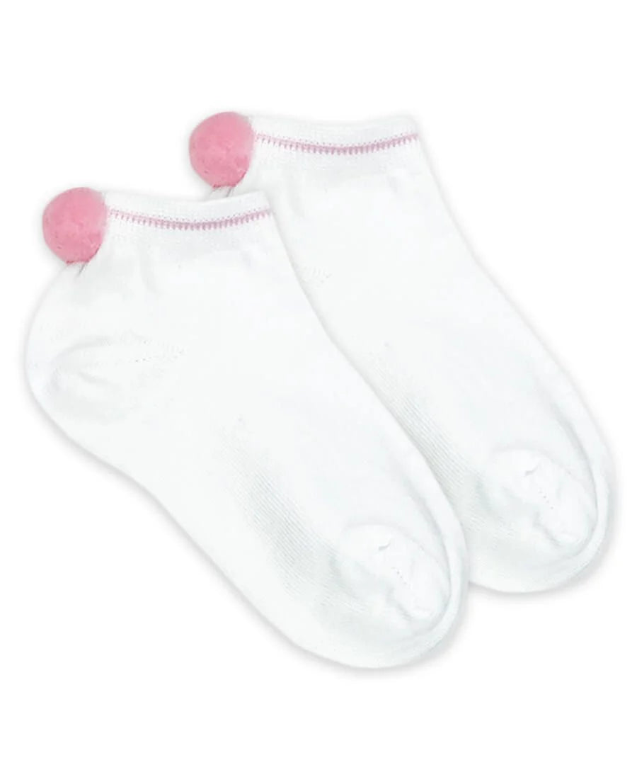 Jefferies Socks: Low Cut Pom Pom - Pink