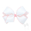 Wee Ones: Moonstitch Grosgrain Hair Bow with Contrasting Wrap