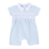Magnolia Baby: Abby & Alex Smocked Collared Boy Playsuit