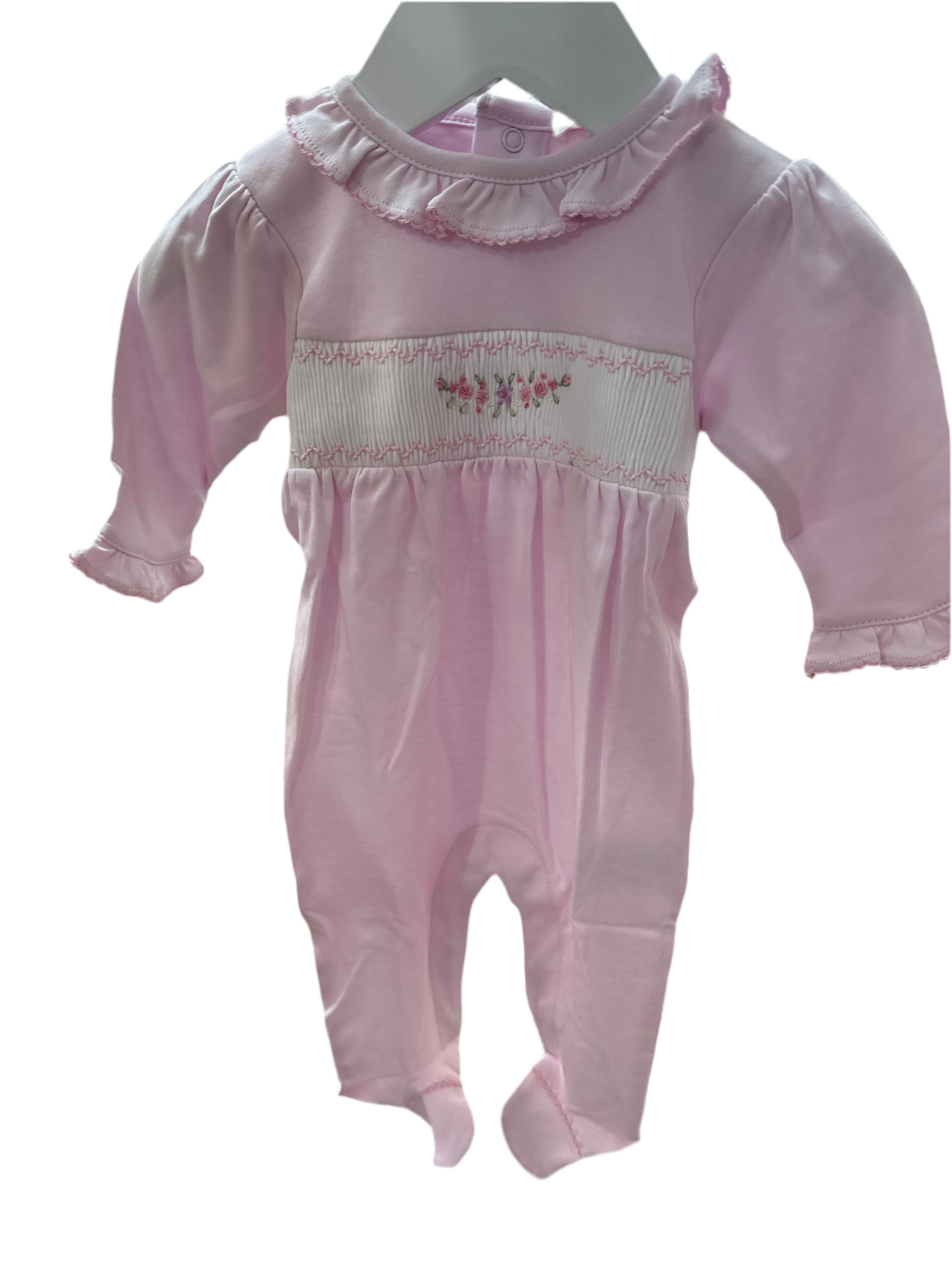 Kissy Kissy: Hand Smocked Pink Footie