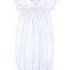 Magnolia Baby: Smocked Collared Gathered Gown - Pink