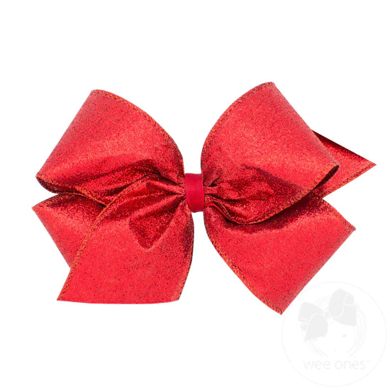 wee ones: King Party Glitter Bow - Red