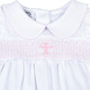 Magnolia Baby: Smocked Collared Gathered Gown - Pink