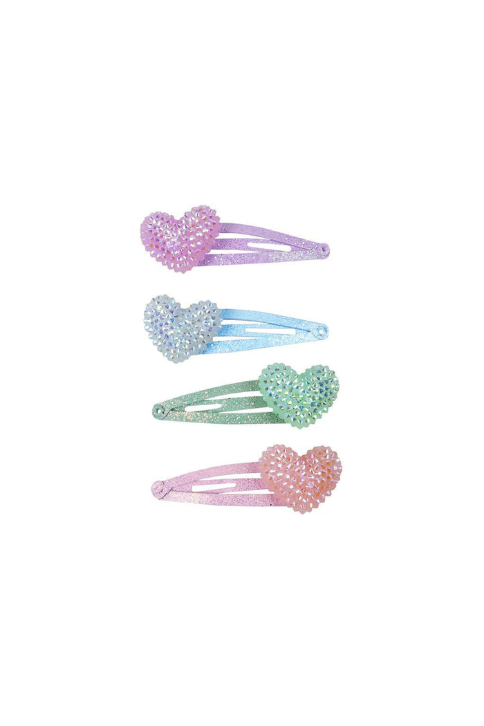 Great Pretenders: Sparkle Heart Bobble Hair Clips, 4pcs